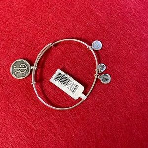 249 - Alex & Ani initial R charm bracelet